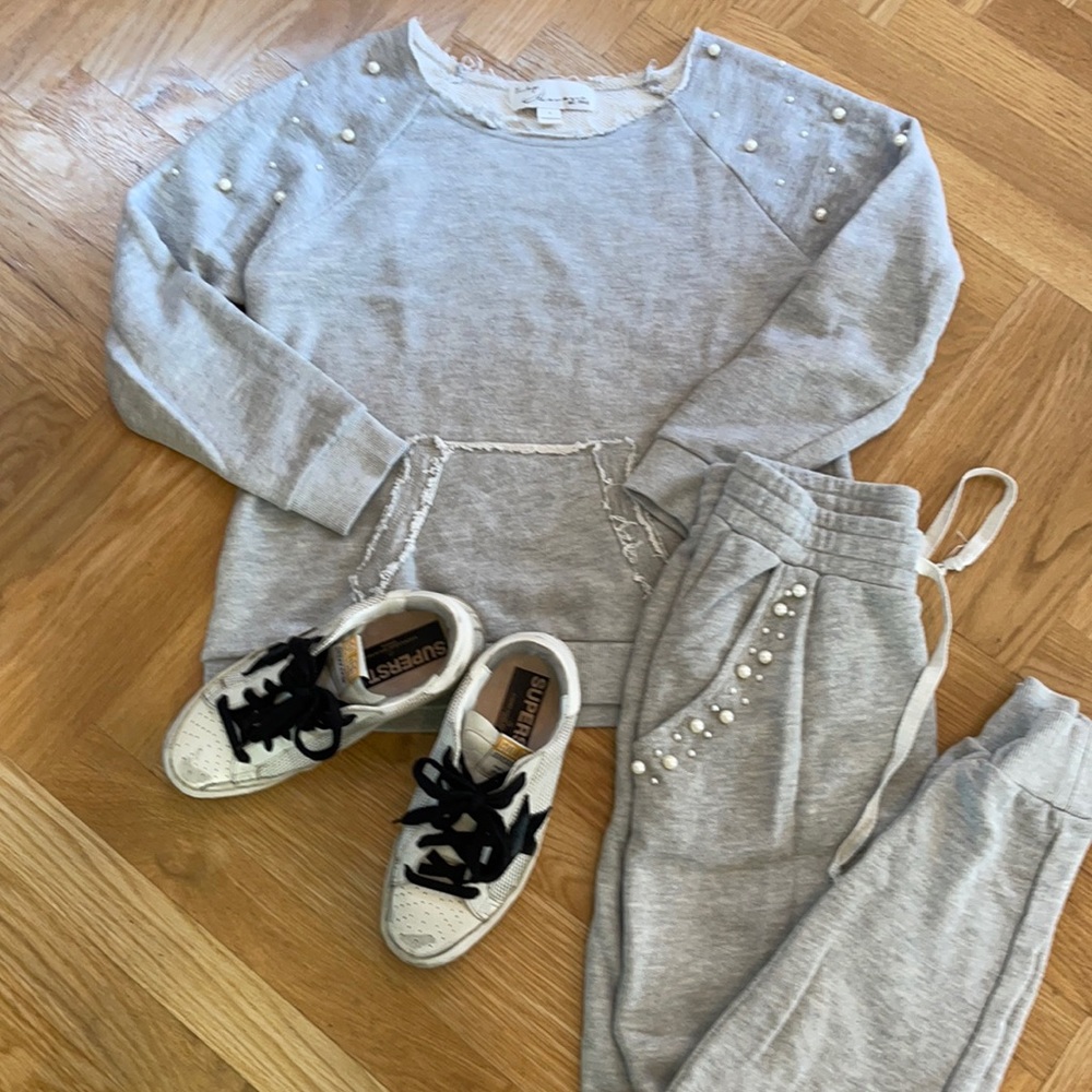2 Piece Set Vintage Havana brand grey sweatsuit